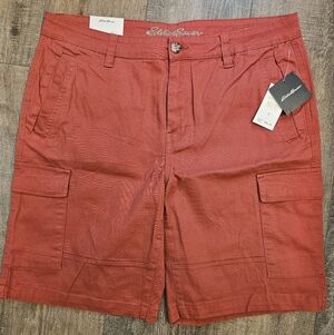 Eddie Bauer Red Cargo Shorts